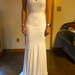 White Jovani Prom/Pageant dress - NWOT